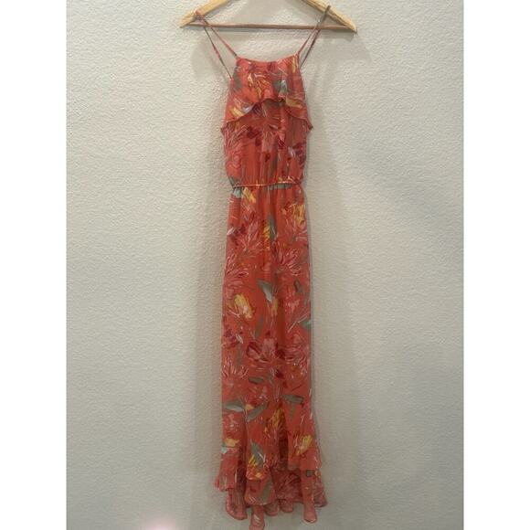 As U Wish Tiered Dress Size Medium - Pink Floral - Picture 4 of 8
